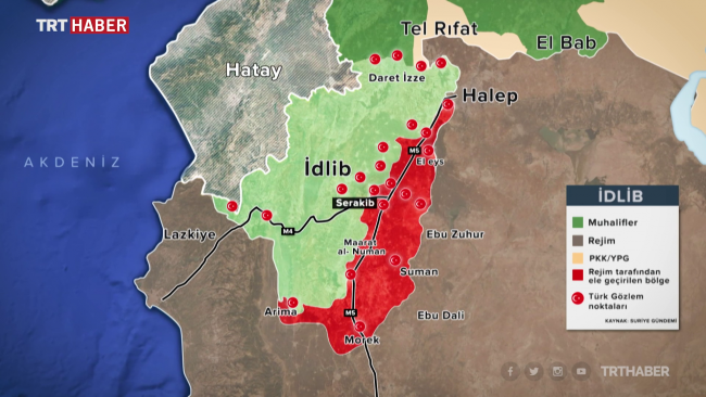 Sınıra askeri sevkiyat sürüyor... İşte İdlib'deki son durum